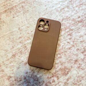 FireNova Brown Silicone iPhone 14 Pro Max Case Soft Protective Cover